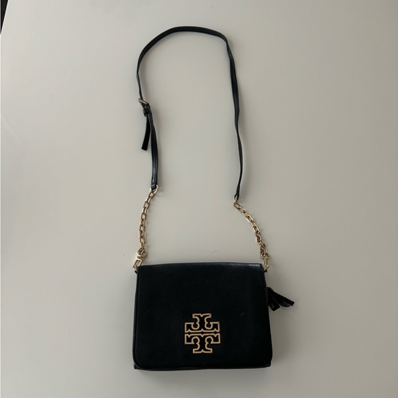Tory Burch Crocked Leather Purse with Strap - Picture 1 of 8